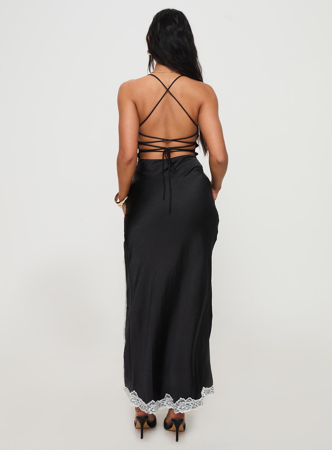 Elwen Lace Maxi Dress Black Product Image