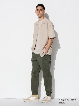 Mens Cargo Jogger Pants Olive Large UNIQLO US Product Image