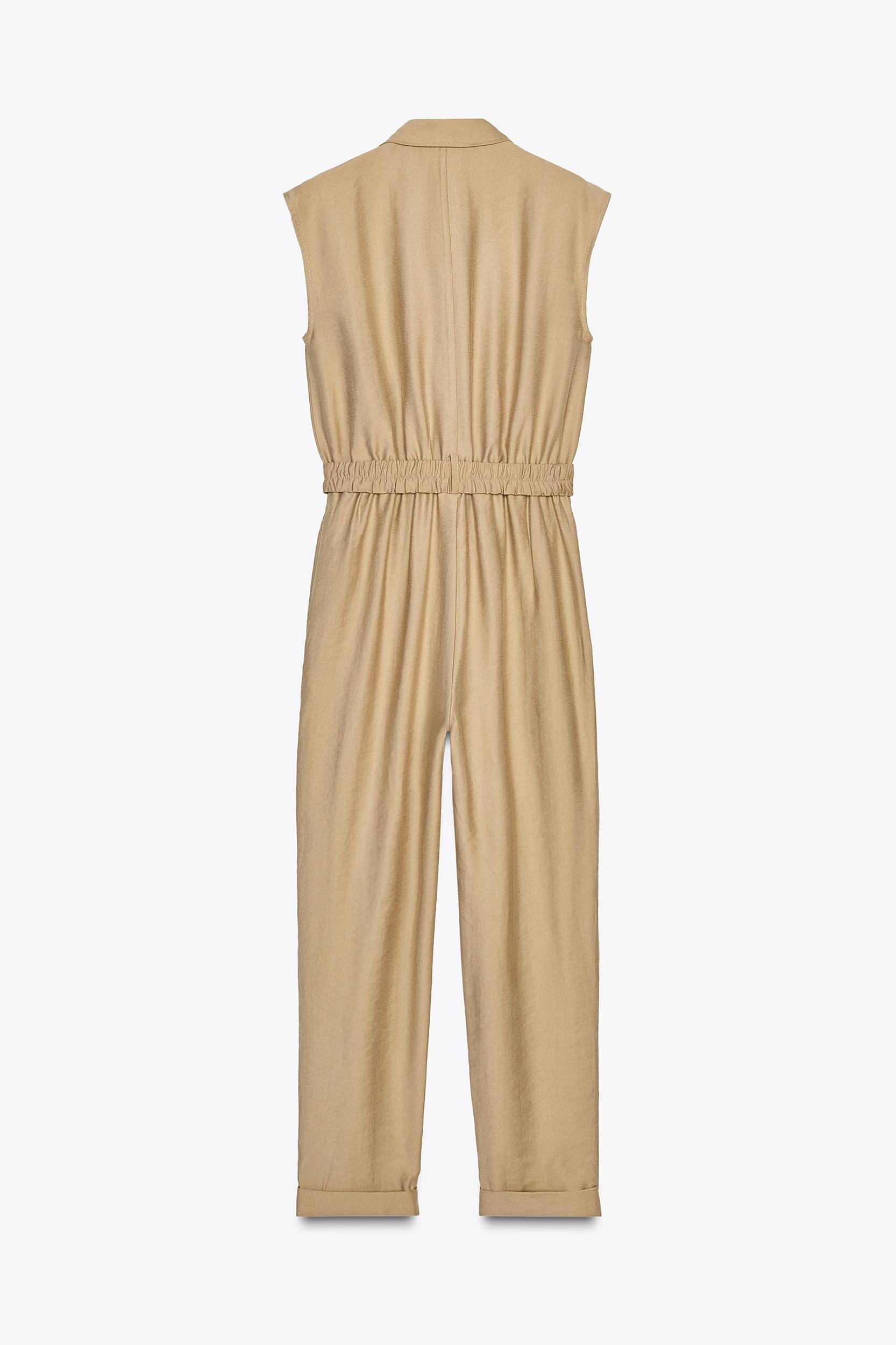 SLEEVELESS BELTED JUMPSUIT Product Image