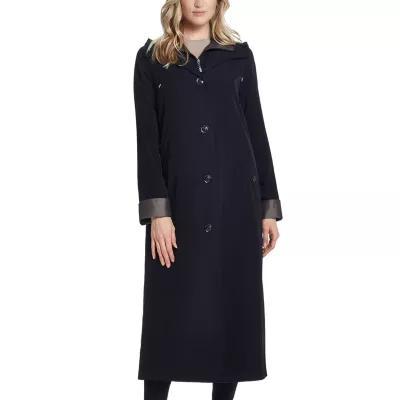 Gallery Womens Removable Hood Water Resistant Midweight Raincoat Product Image