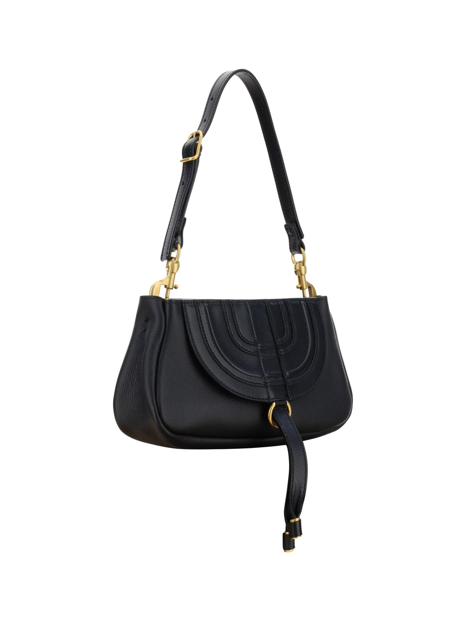 CHLOÉ Marcie Shoulder Bag In Black Leather Product Image