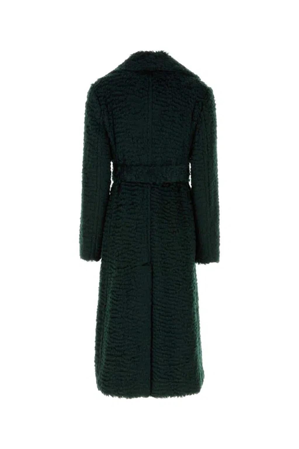 JIL SANDER Woman Dark Green Eco Fur Coat Product Image