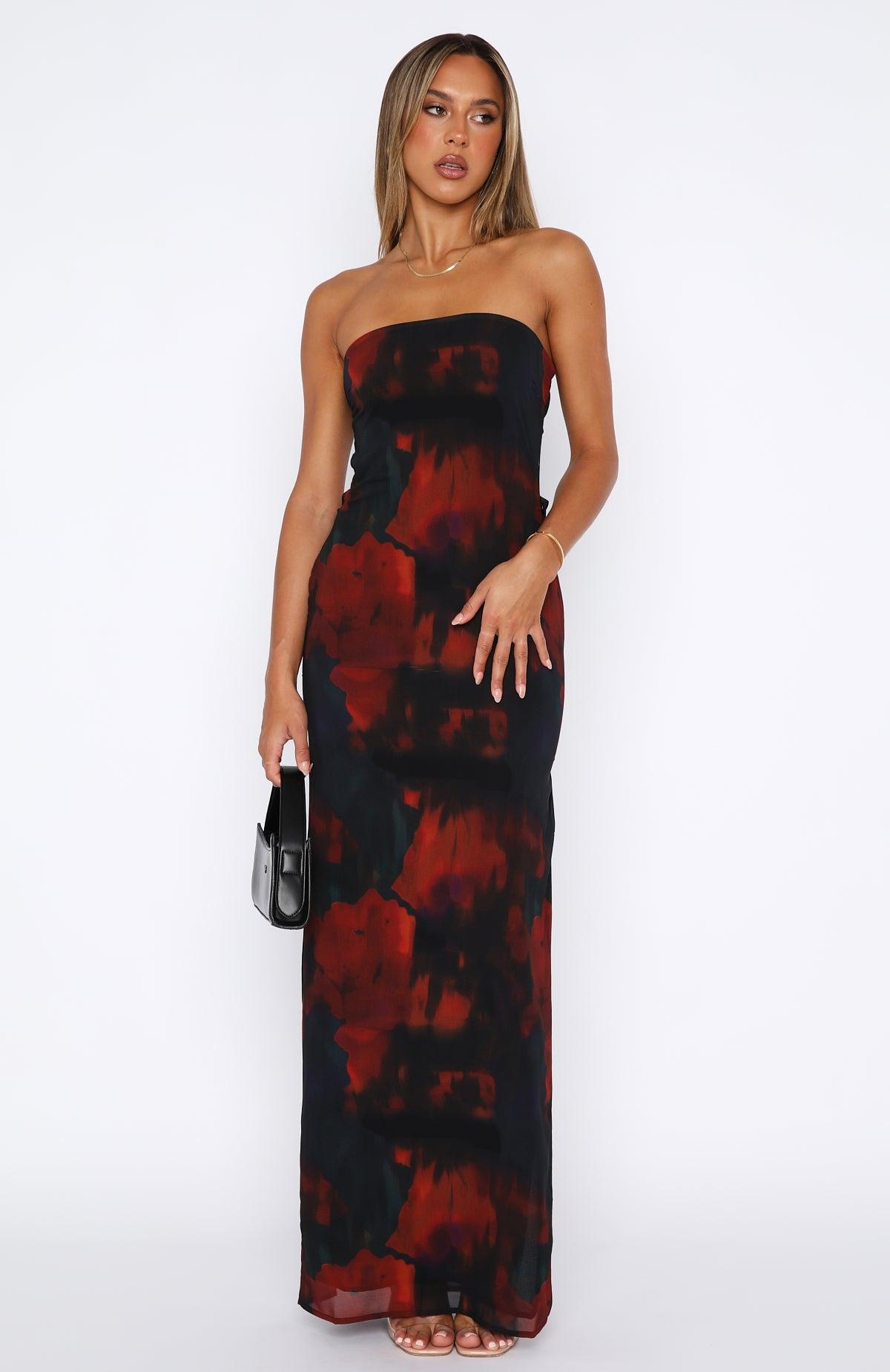 Leave You Alone Maxi Dress Deep Merlot Product Image