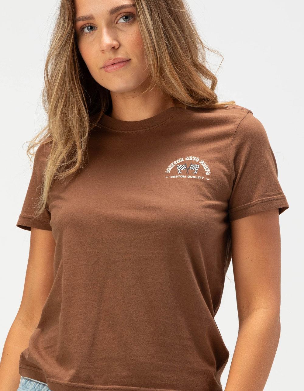 BRIXTON Auto Parts Womens Fitted Tee - BROWN Product Image
