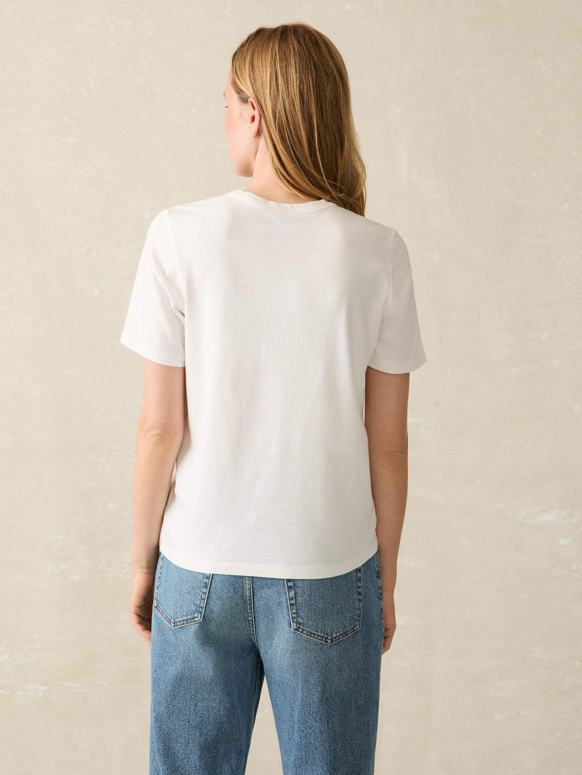 Sunwashed Crew Tee - White Female Product Image
