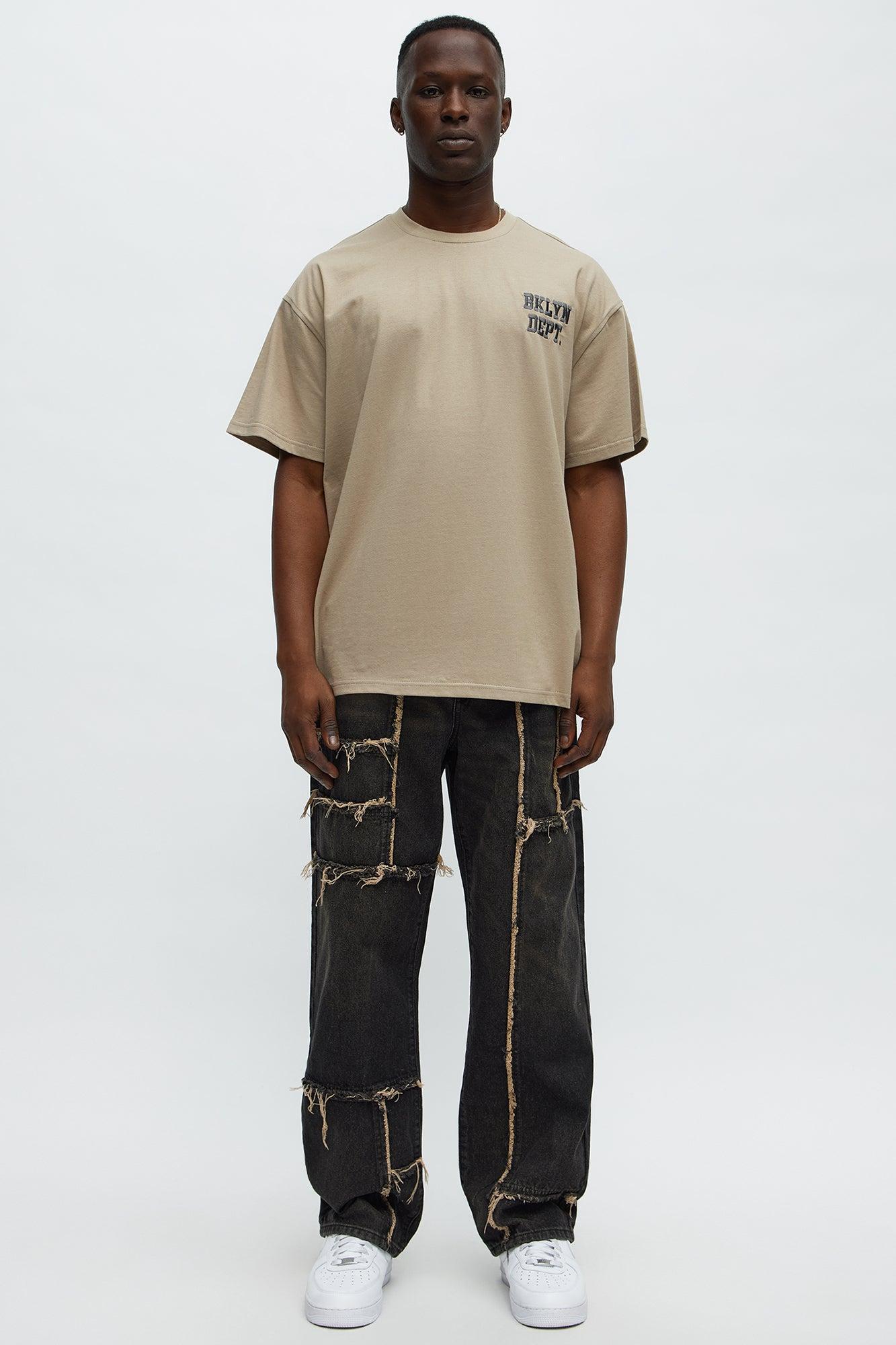 Short Sleeve Blessed Puff Print Tee - Stone Male Product Image