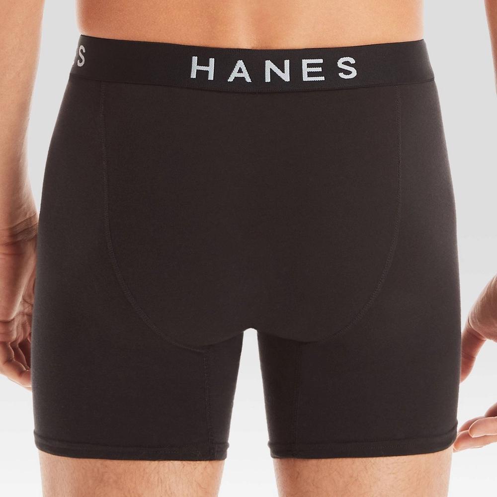 Hanes Premium Mens Boxer Briefs 5pk - Black M Product Image