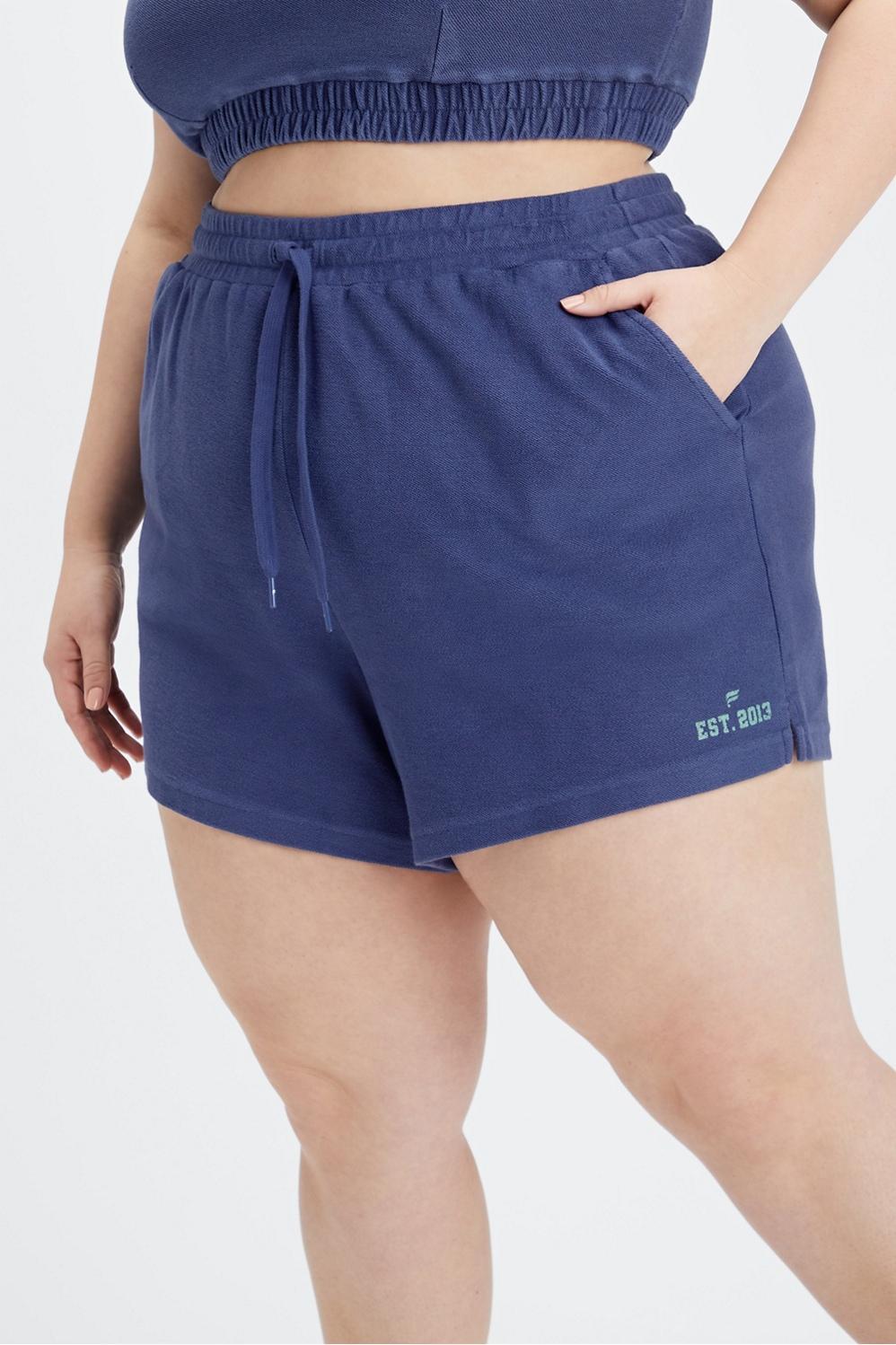 Fabletics The Oversized Go-To Sweatshort Womens blue Size XXS Product Image
