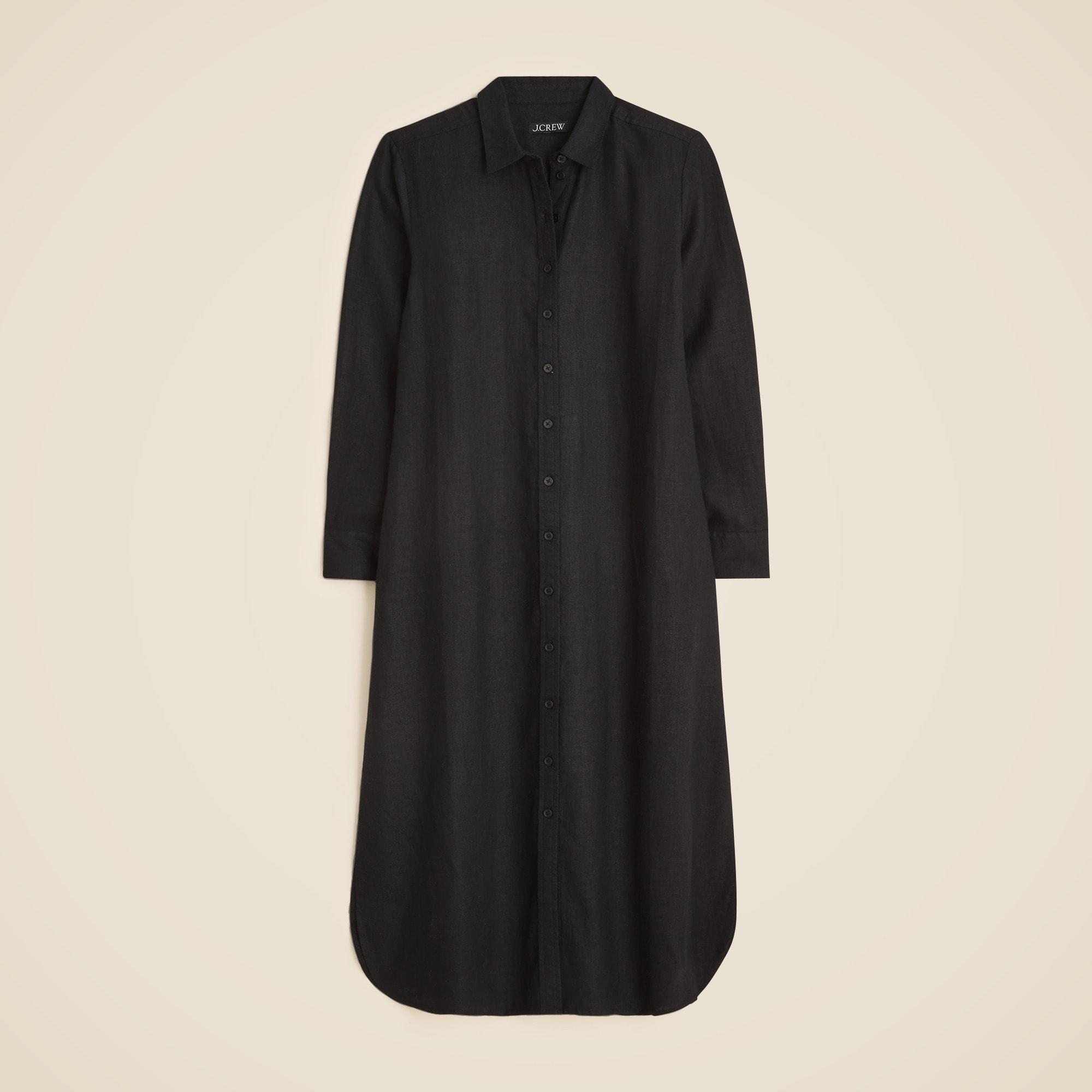 Tunic shirtdress in linen Product Image