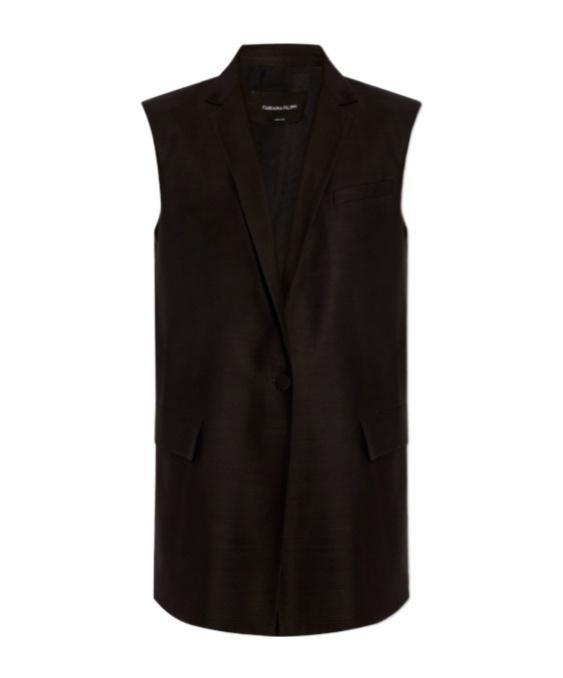 FABIANA FILIPPI Pointed Collar Vest In Black Product Image