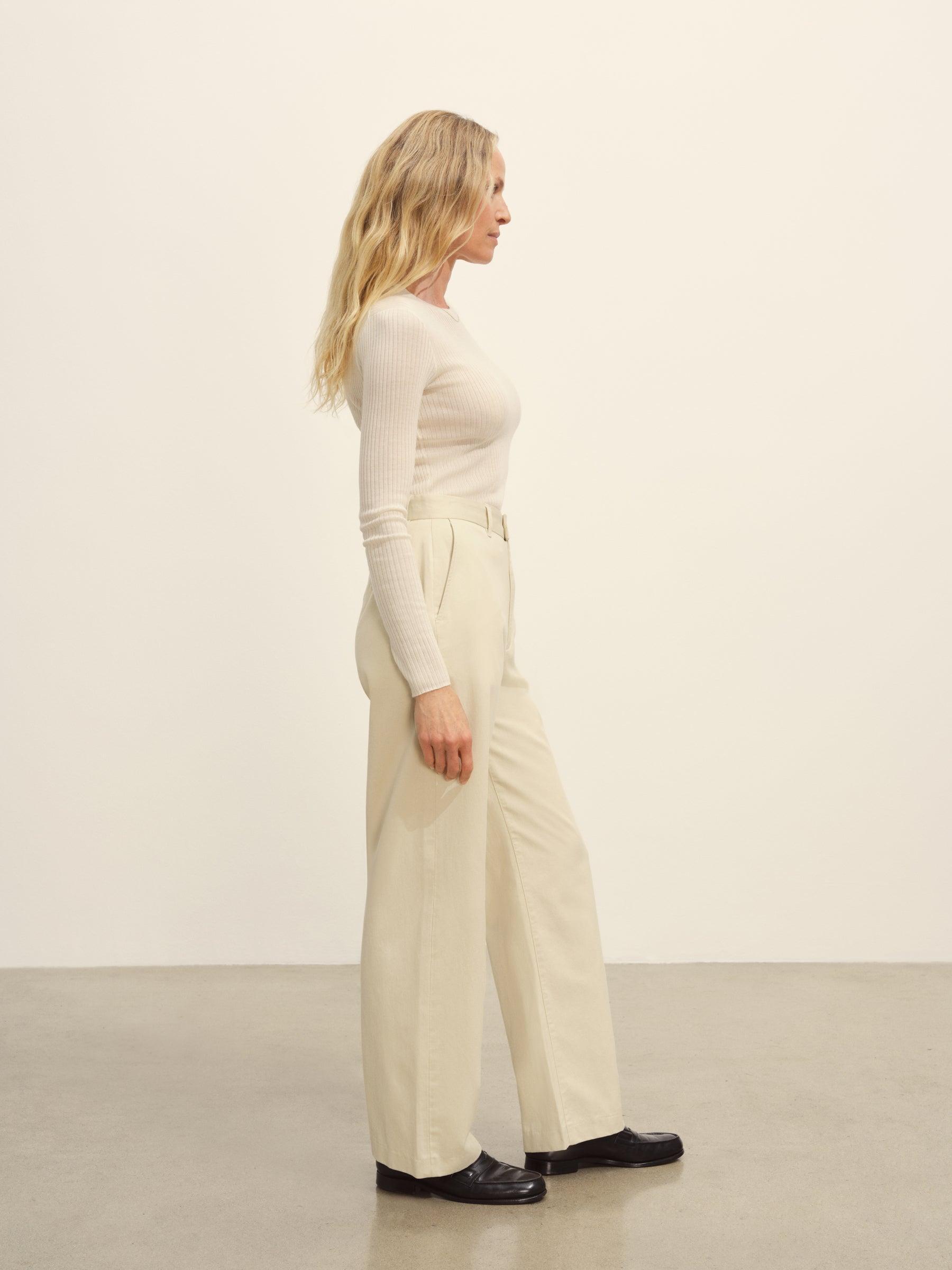 Natural Featherweight Silk Cashmere L/S Crew Product Image