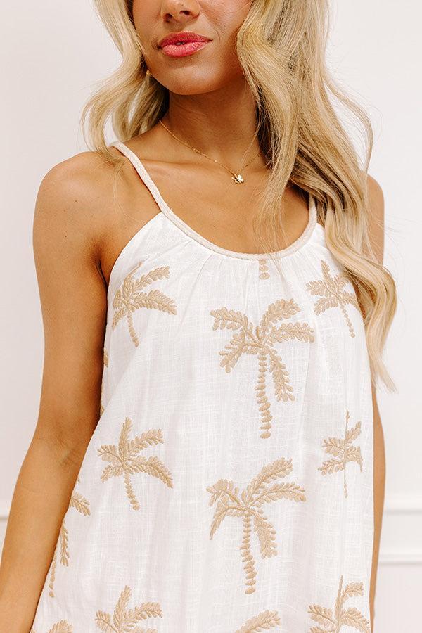 Palm Trees Please Embroidered Midi Dress Product Image
