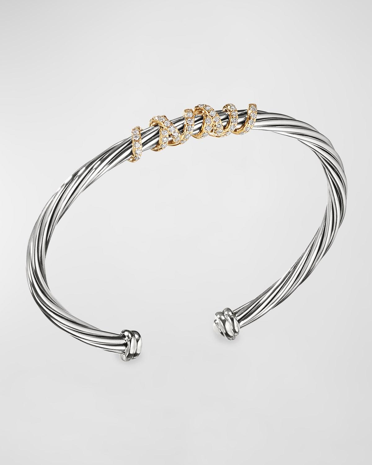 4mm Helena Cuff Bracelet with Diamond Wrap Product Image