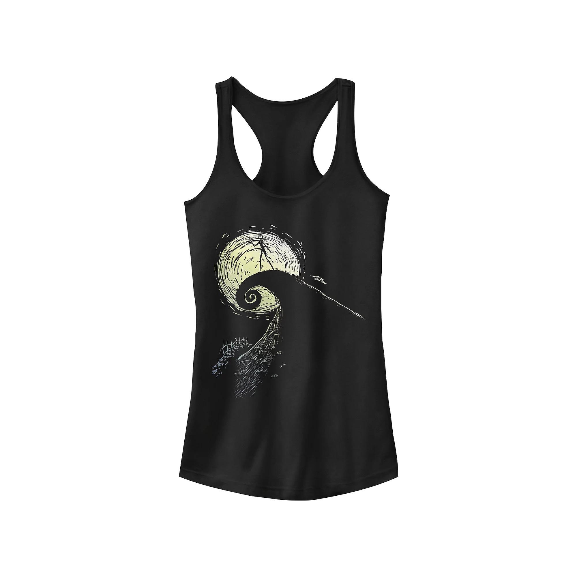 Disney's The Nightmare Before Christmas Jack Skellington On Spiral Hill Juniors' Racerback Tank Top, Girl's,  Product Image