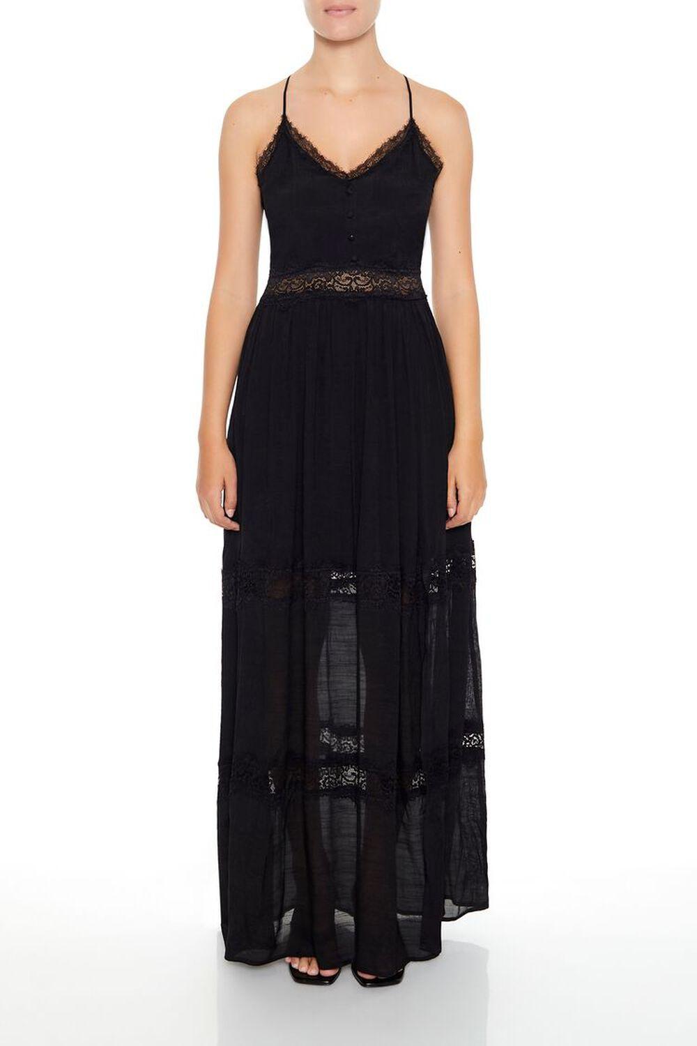 Eyelash Lace Racerback Maxi Dress | Forever 21 Product Image