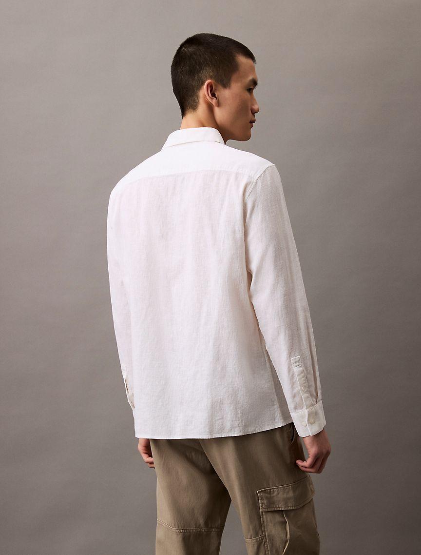 Linen Cotton Classic Button-Down Shirt Product Image
