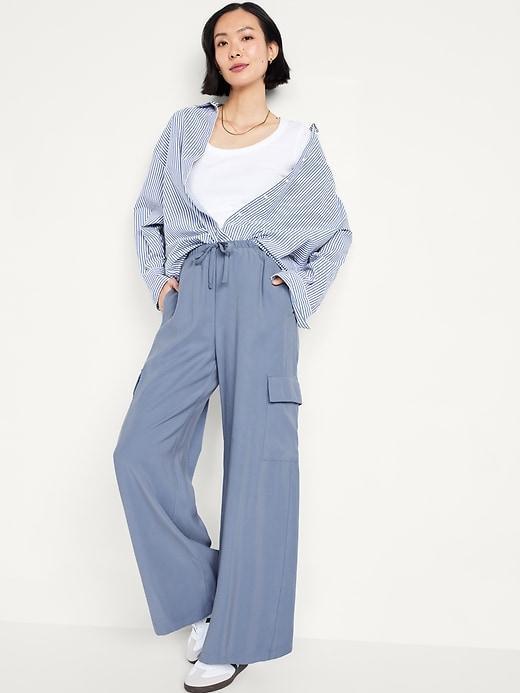 Drapey Cargo Super Wide-Leg Pants Product Image