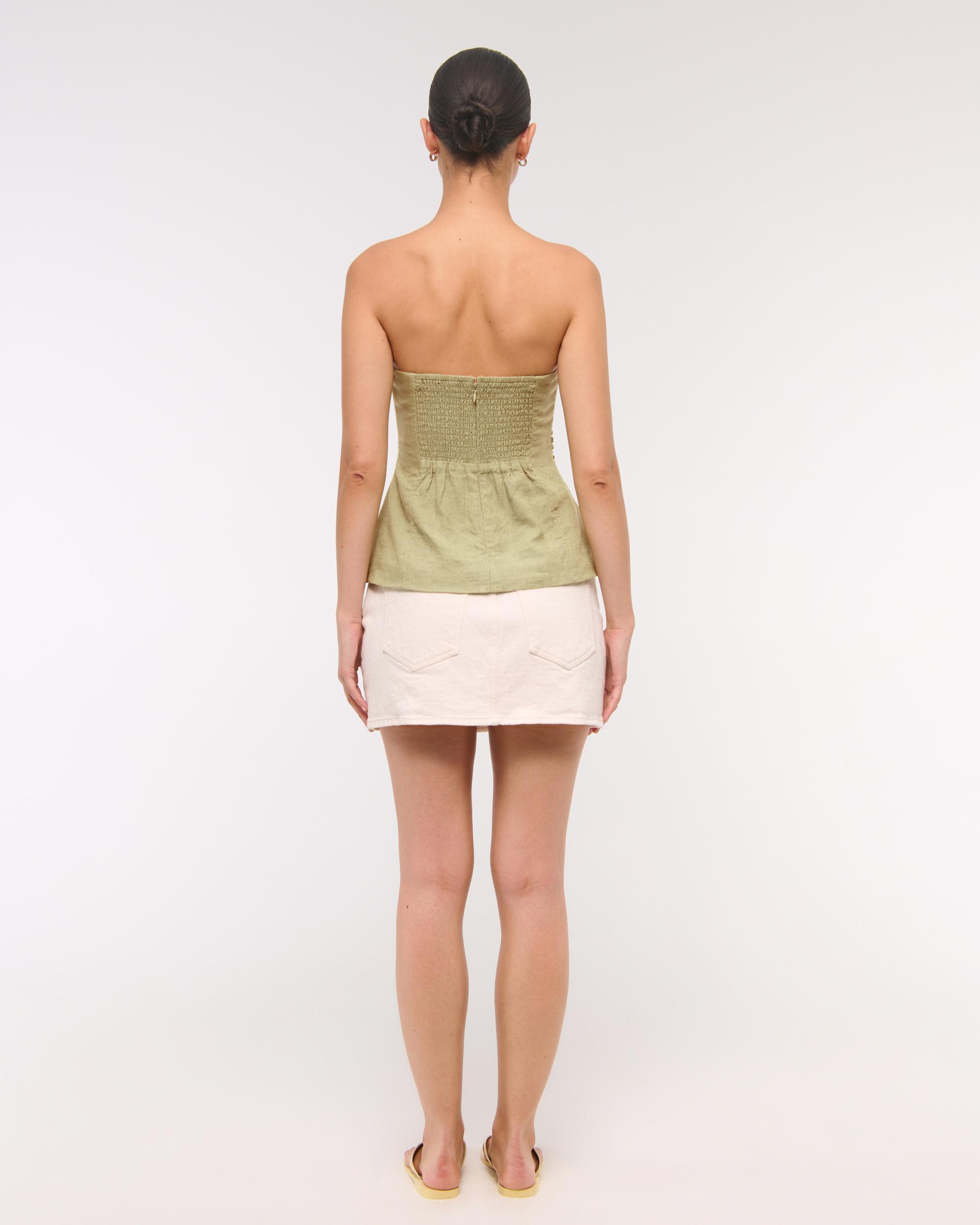 Linen-Blend Tube Top Product Image