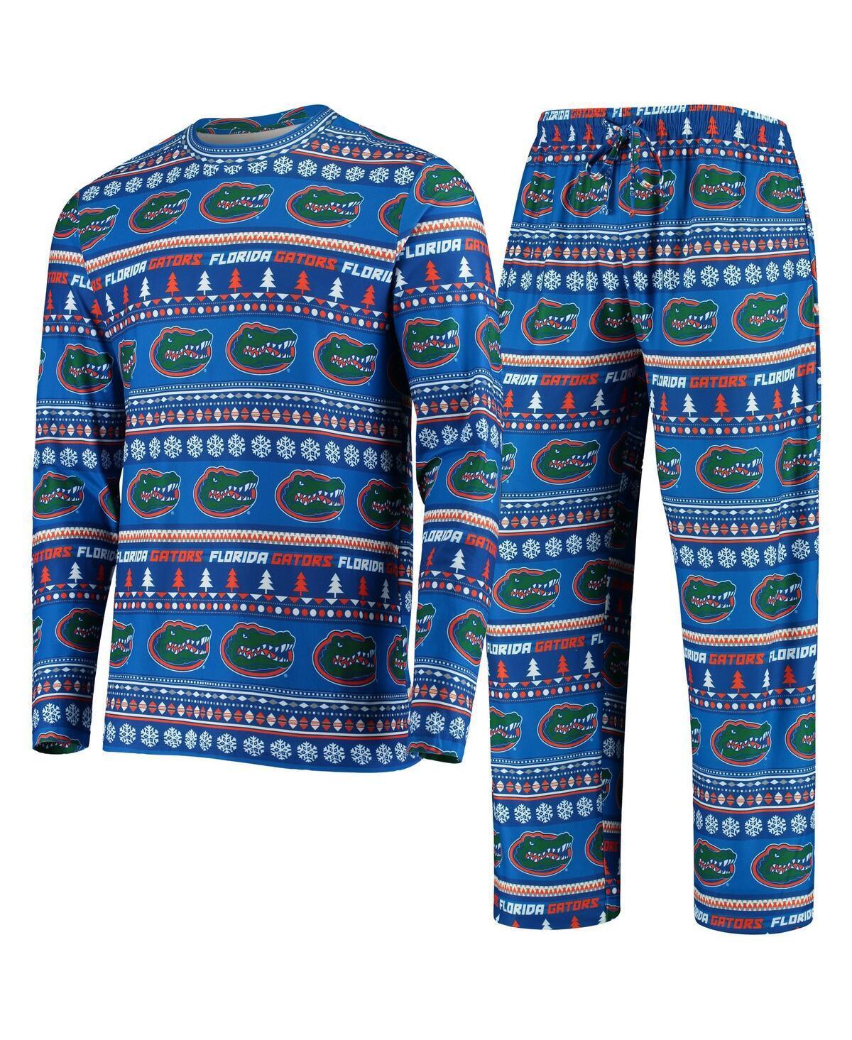 Mens Concepts Sport Royal Florida Gators Ugly Sweater Knit Long Sleeve Top and Pant Set Product Image