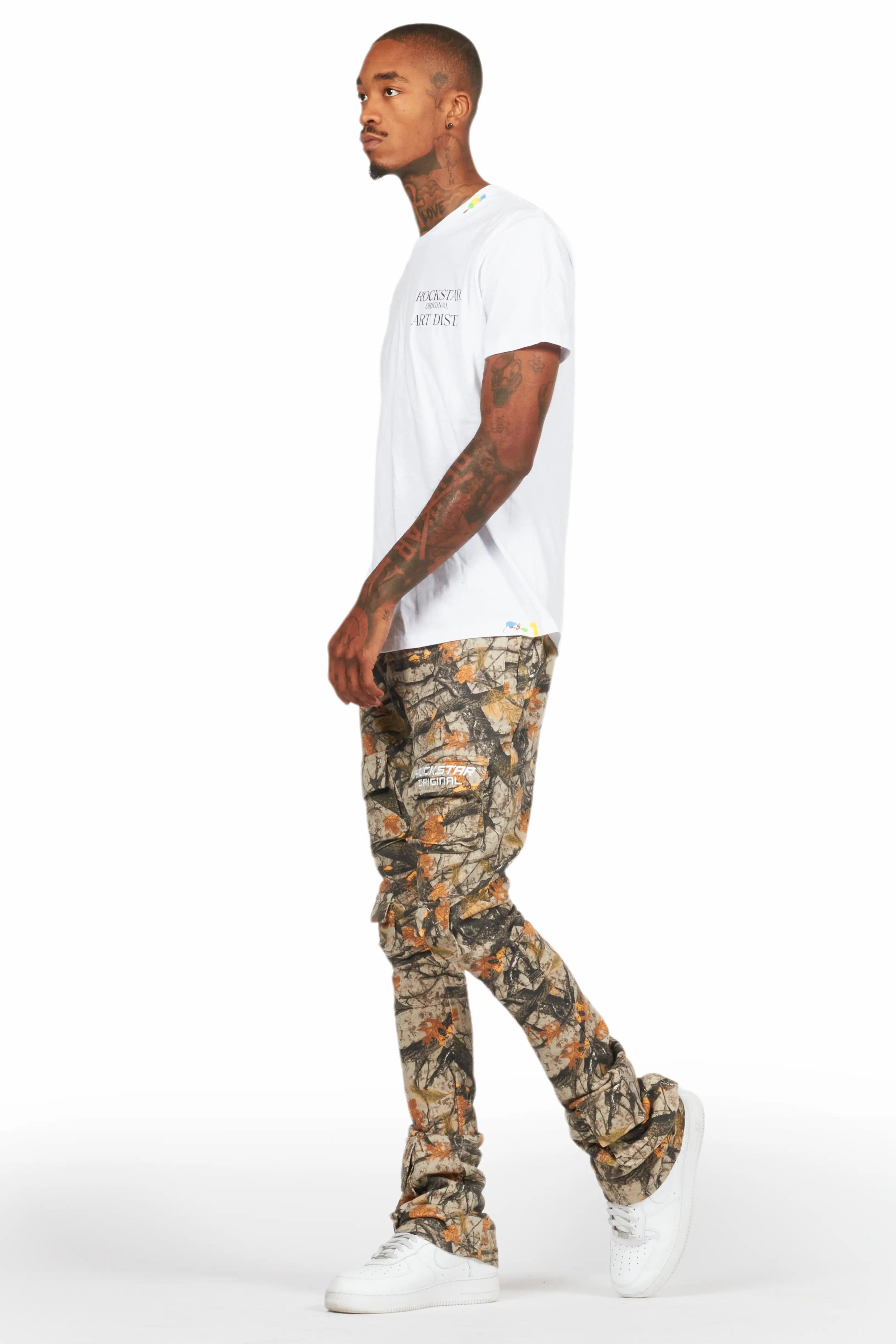 Connor Tree Camo Stacked Flare Track Pant Male Product Image