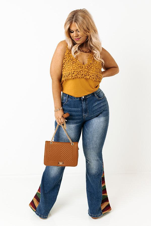 The Amy Embroidered Flare Curves Product Image