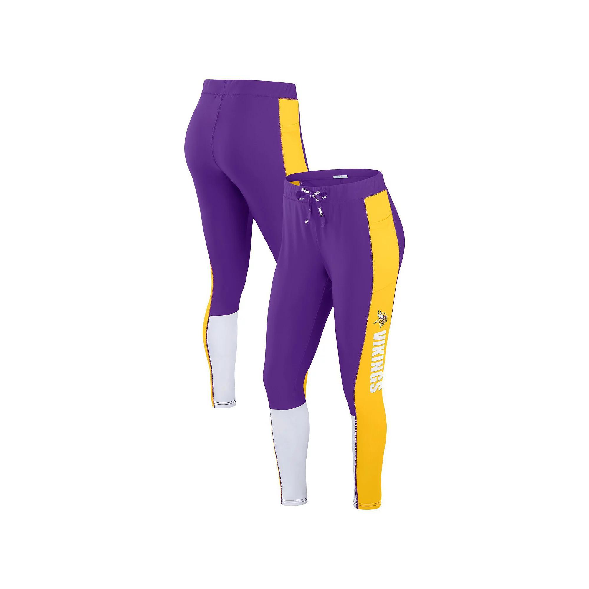 Womens WEAR by Erin Andrews /Gold Minnesota Vikings Color-Block Leggings Product Image