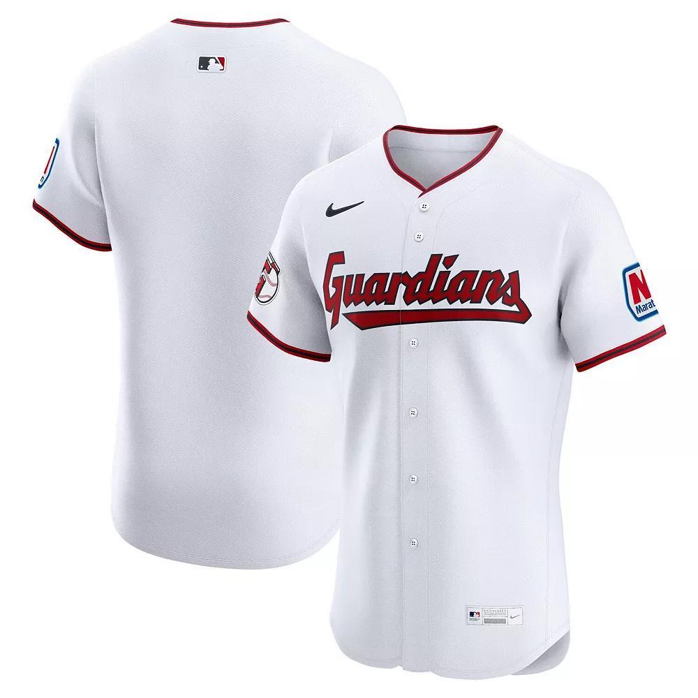 Men's Nike White Cleveland Guardians Home Elite Jersey,  Product Image