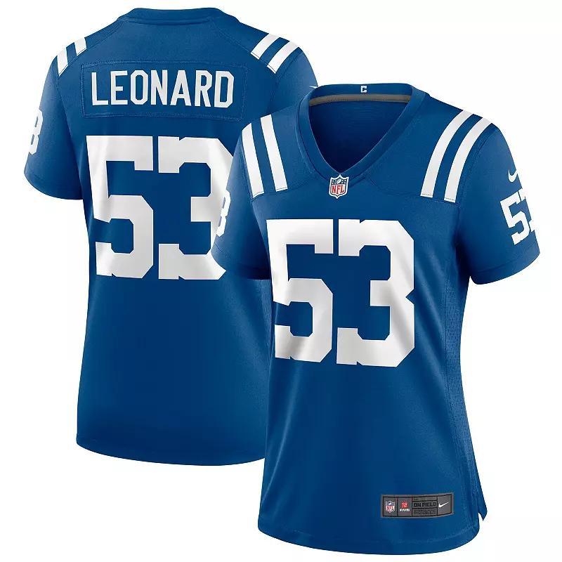 Women's Nike Shaquille Leonard Royal Indianapolis Colts Player Game Jersey, Size: Small, Blue Product Image
