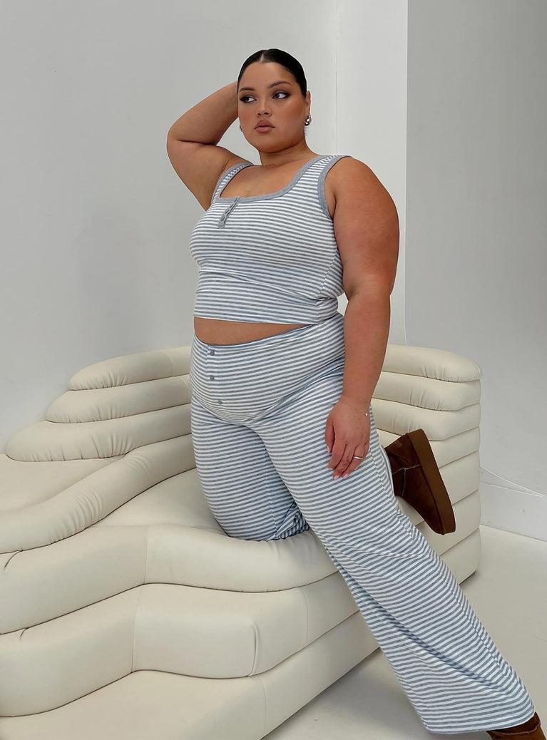 Waffles Stripe Sleep Set Multi Curve Product Image