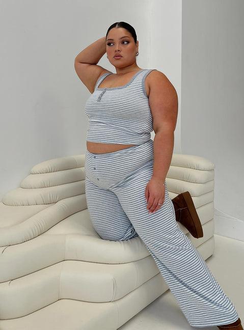 Waffles Stripe Sleep Set Multi Curve Product Image