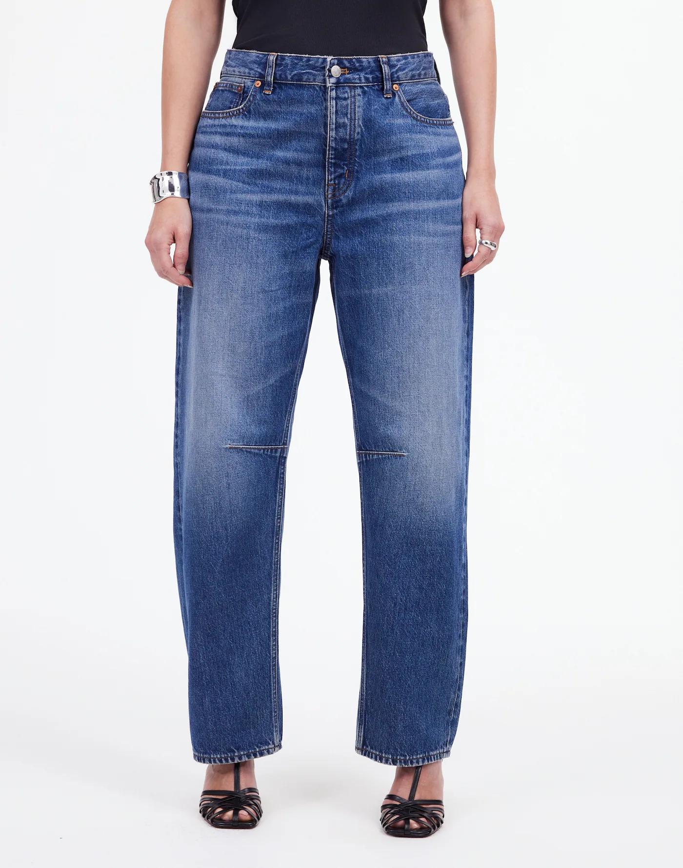 The Curvy Darted Barrel-Leg Jean in Irmo Wash Product Image