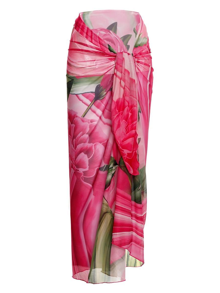 Womens Riveria Radiance Marine Mirage Floral Pareo Product Image