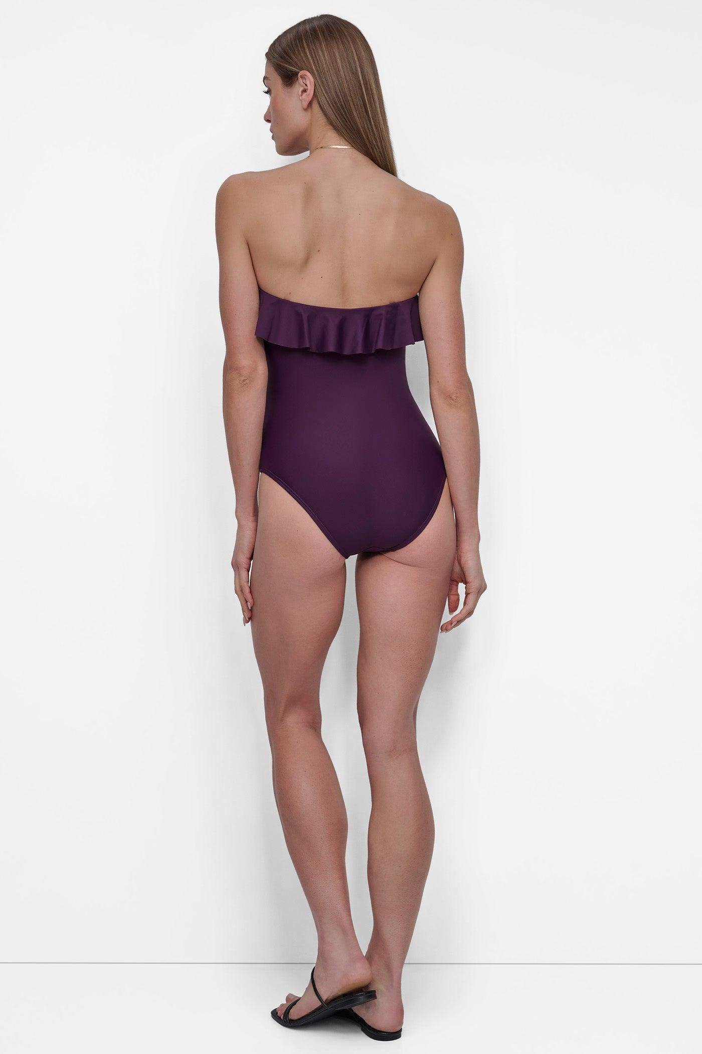 RUFFLED PINUP BANDEAU ONE PIECE Product Image