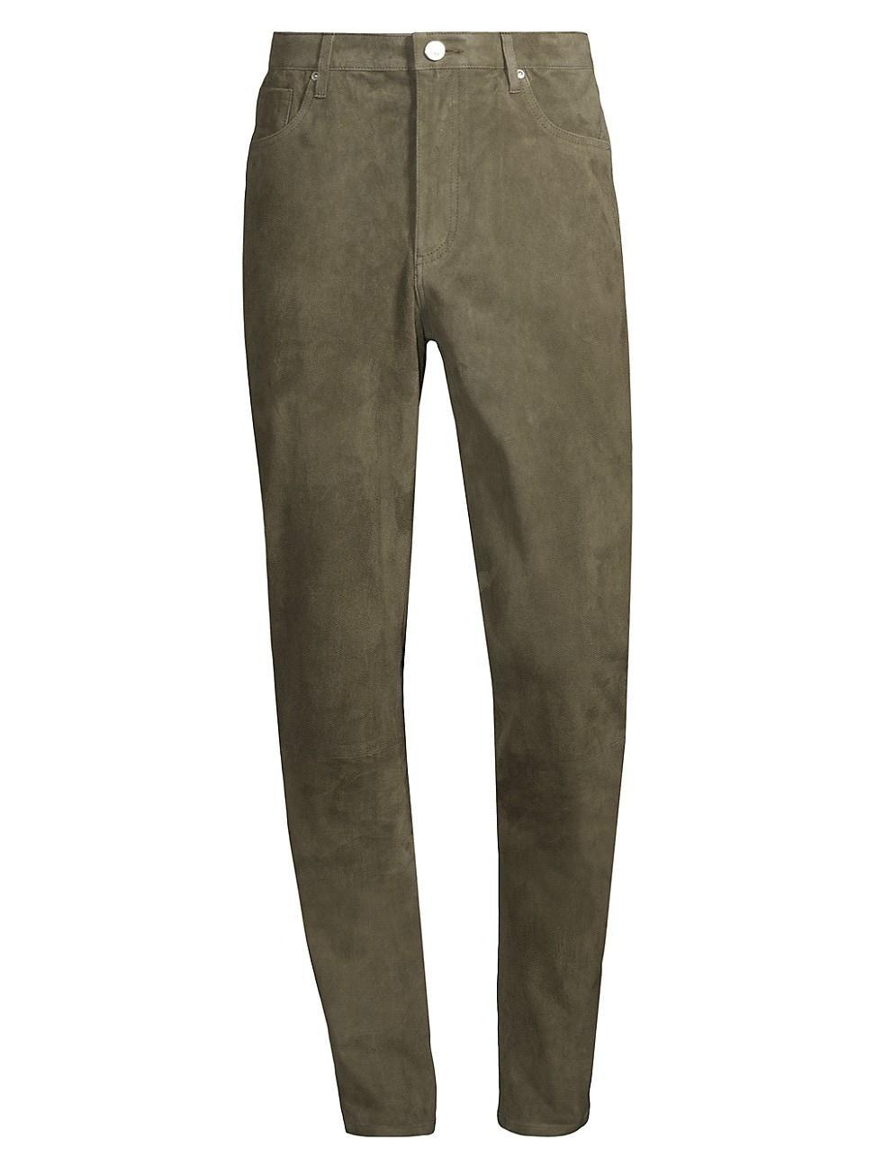 Mens Greyson Suede Slim-Fit Pants Product Image