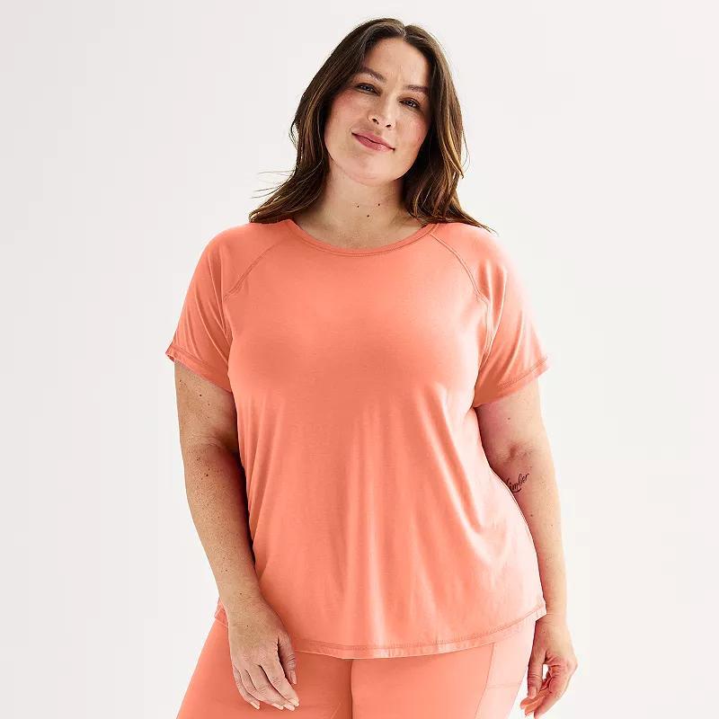 Plus Size Tek Gear Core Raglan Tee, Womens Product Image