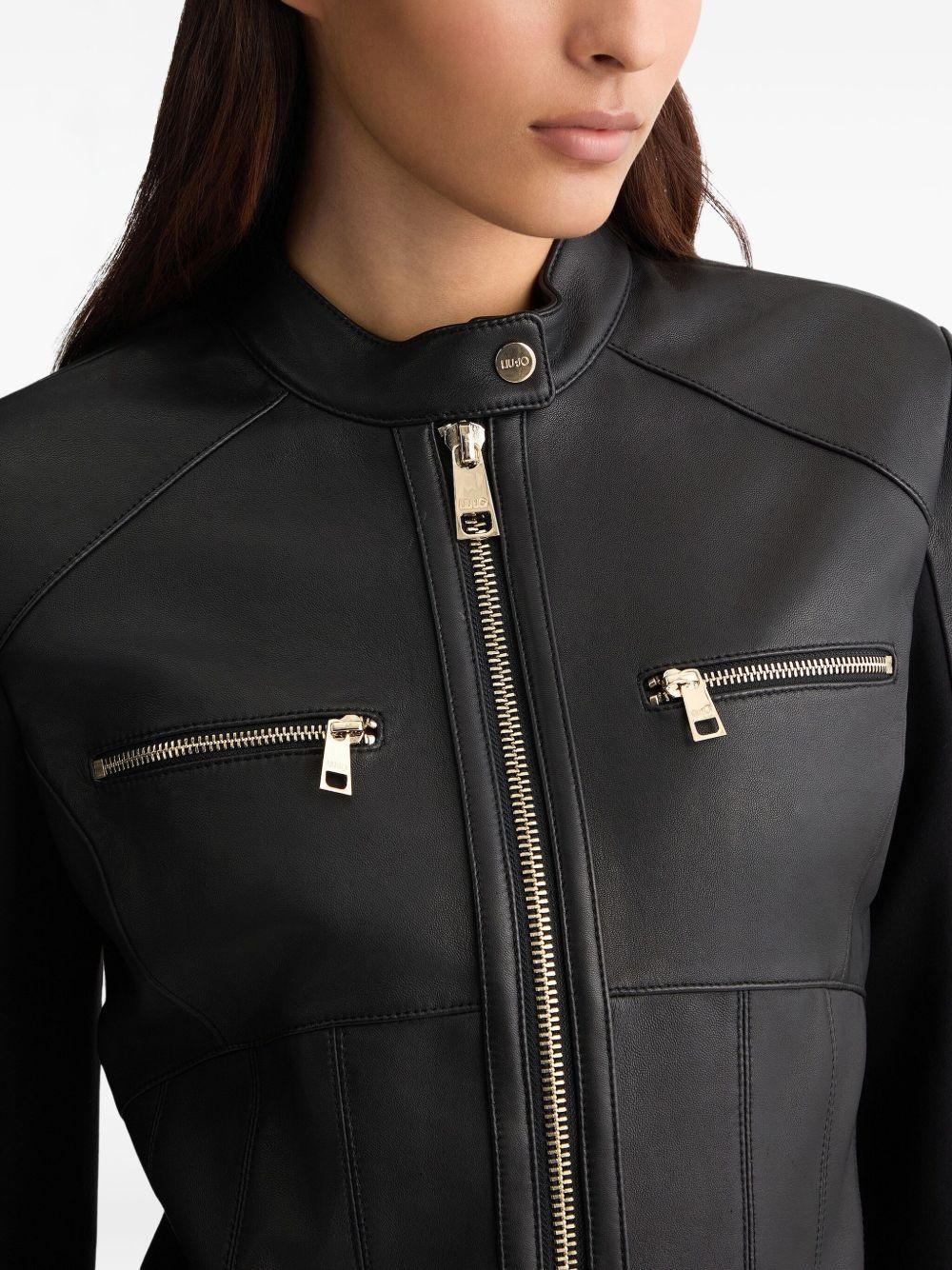leather biker jacket Product Image