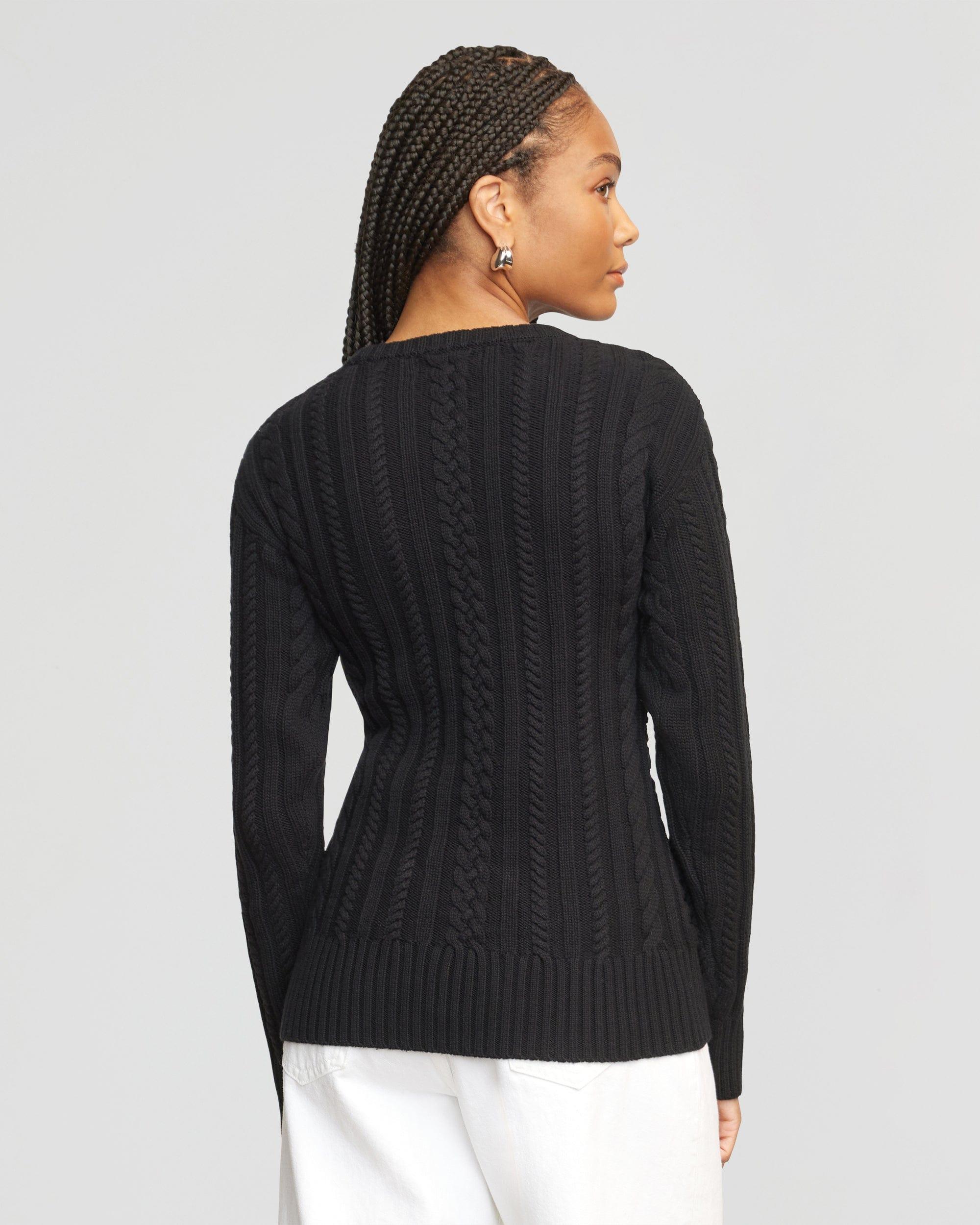 Imelda Cable Knit Crew Neck Sweater Product Image