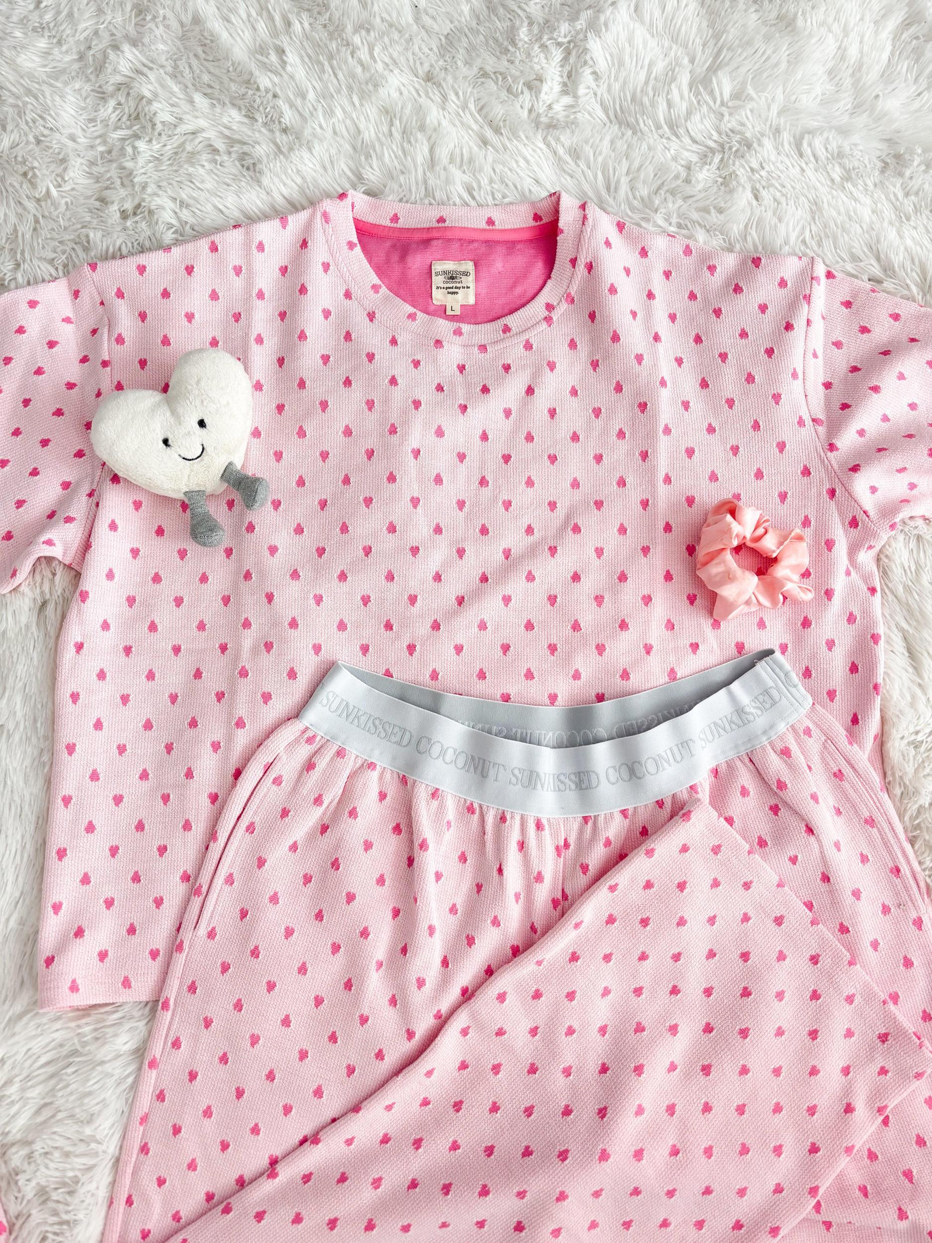 Heart Short Sleeve Pajama Top Product Image