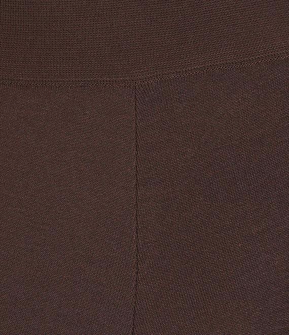 Ming Wang Woven Slim Straight Leg Elastic Waist Cropped Pull-On Pants Product Image