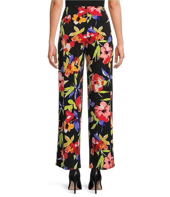 Slim Factor by Investments Spring Bloom Print No Waist Straight Leg Pants Product Image