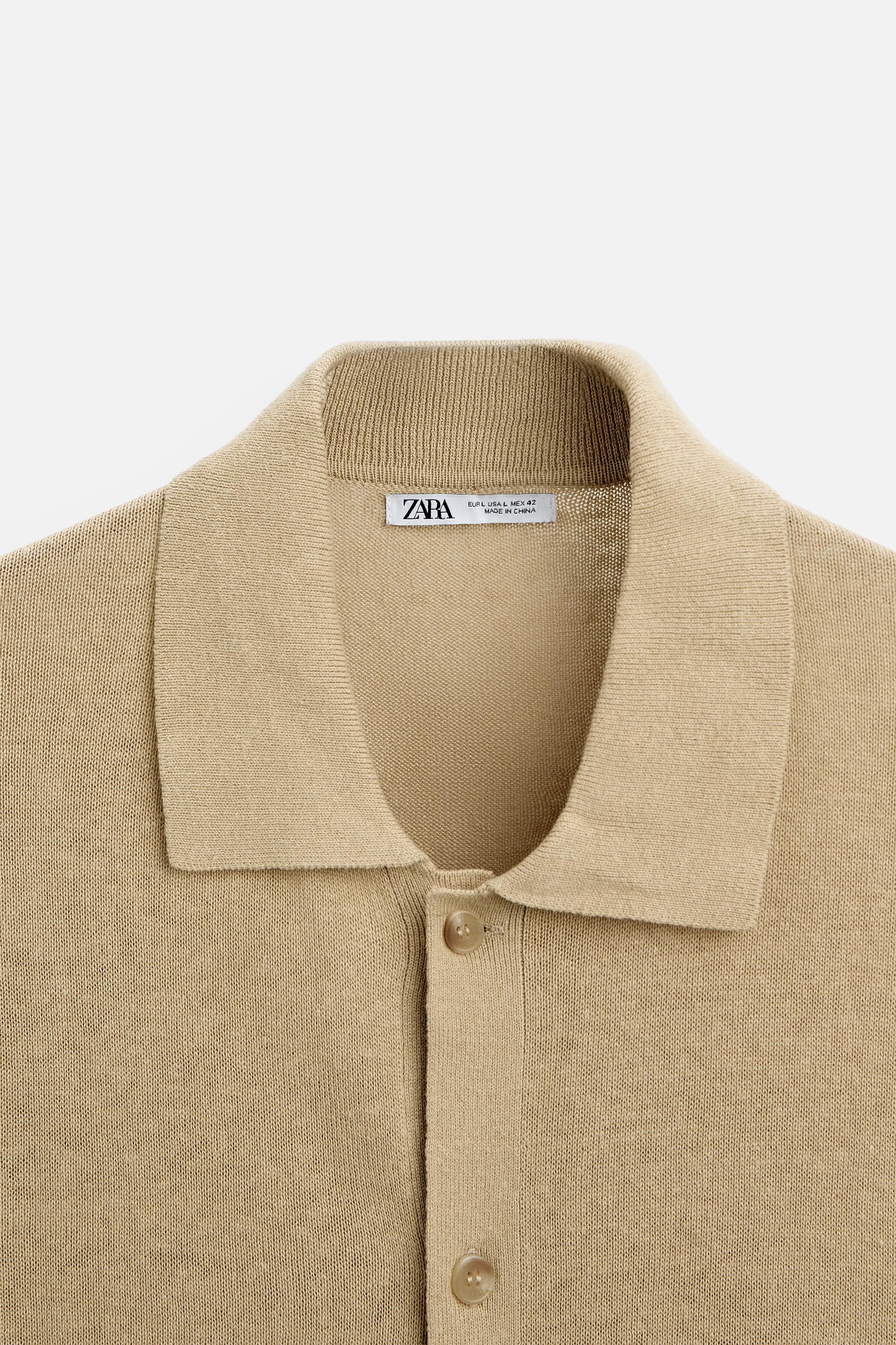 COTTON - LINEN BLEND KNIT SHIRT Product Image