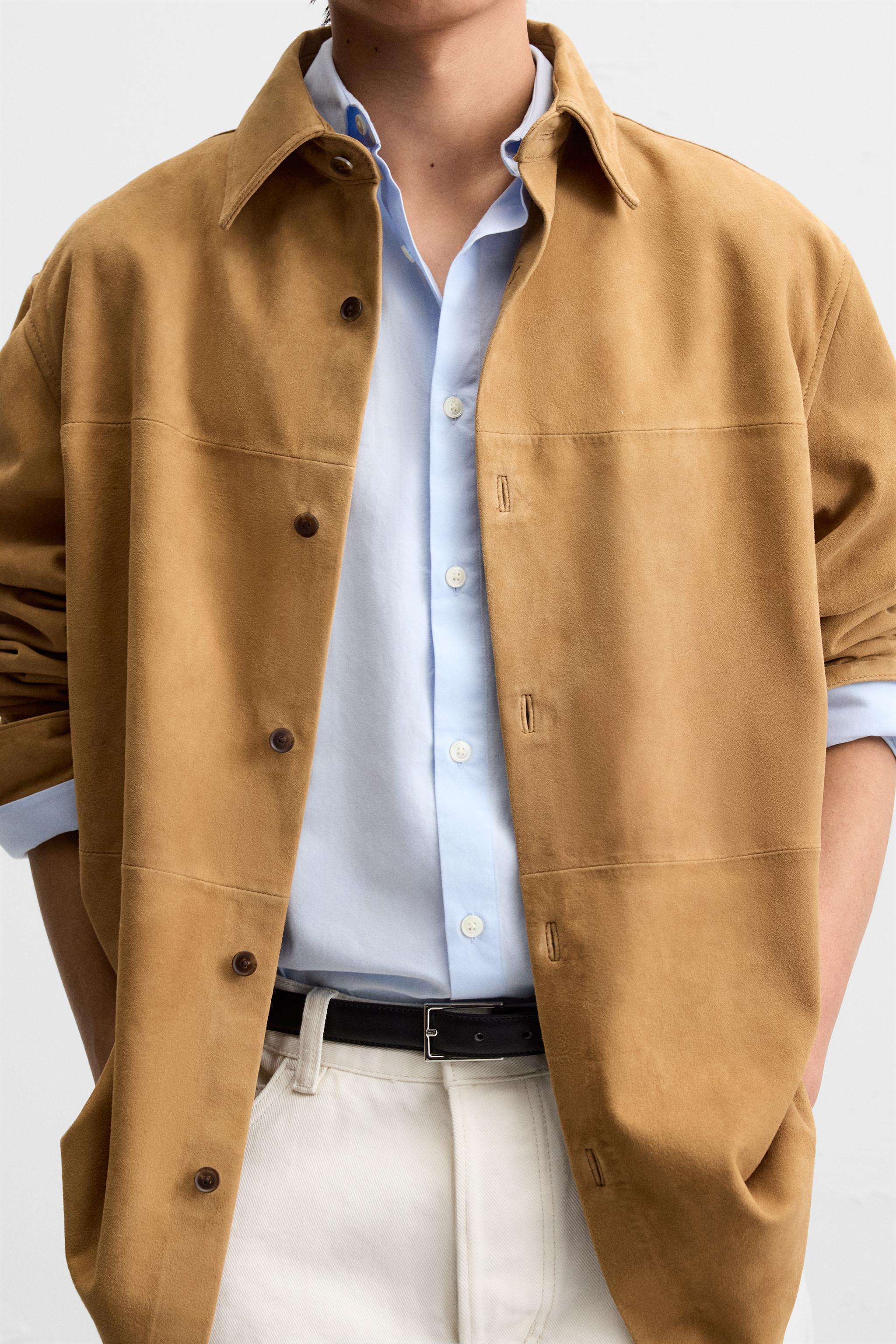 REGULAR FIT SUEDE SHIRT Product Image