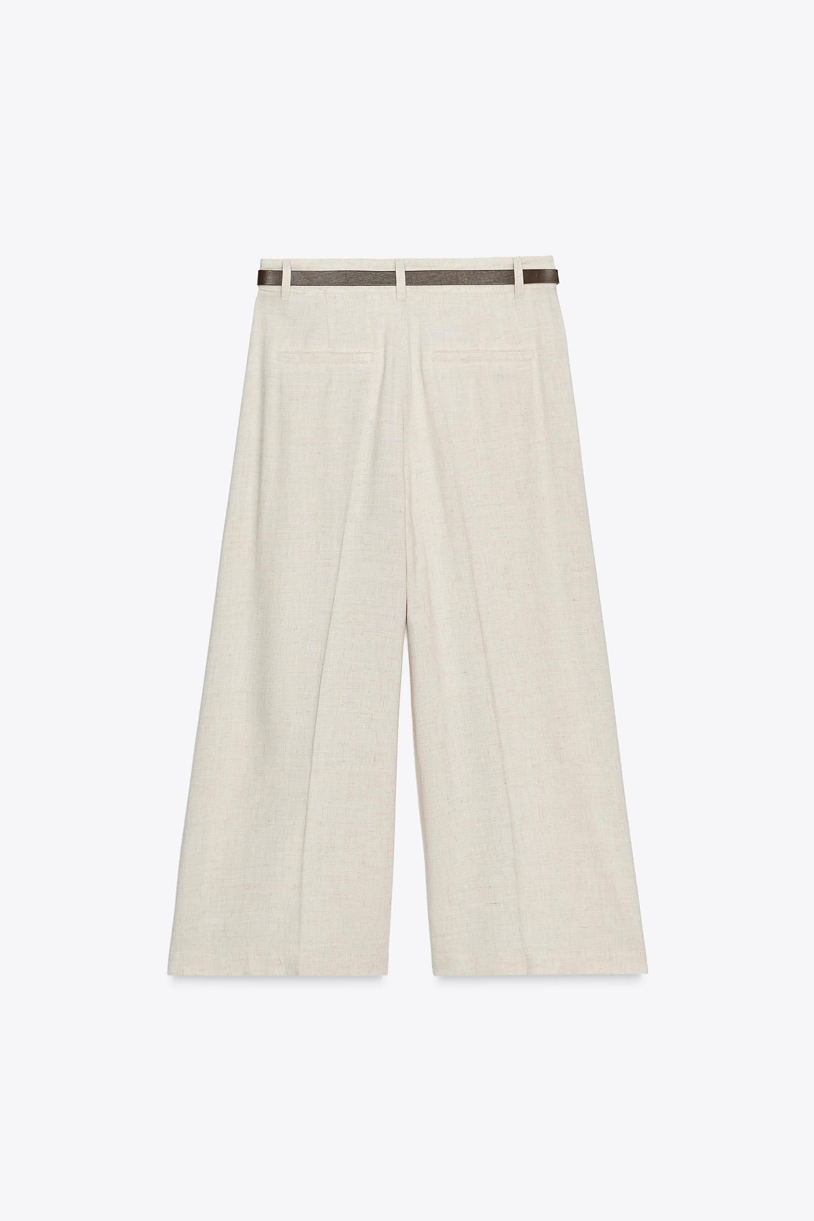 LINEN BELTED CULOTTES Product Image