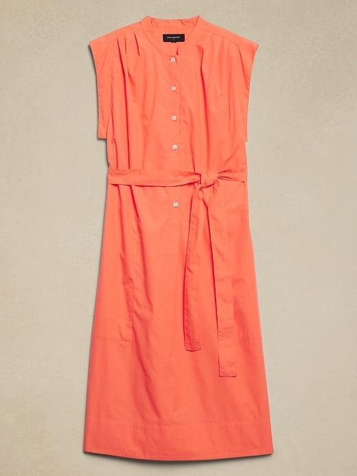 Poplin Midi Shift Shirtdress Product Image