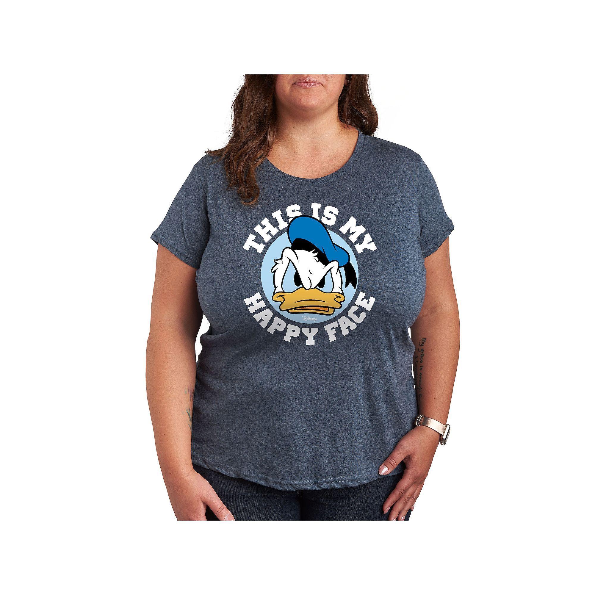Disney's Donald Duck Plus This Is My Happy Face Graphic Tee, Women's,  Product Image