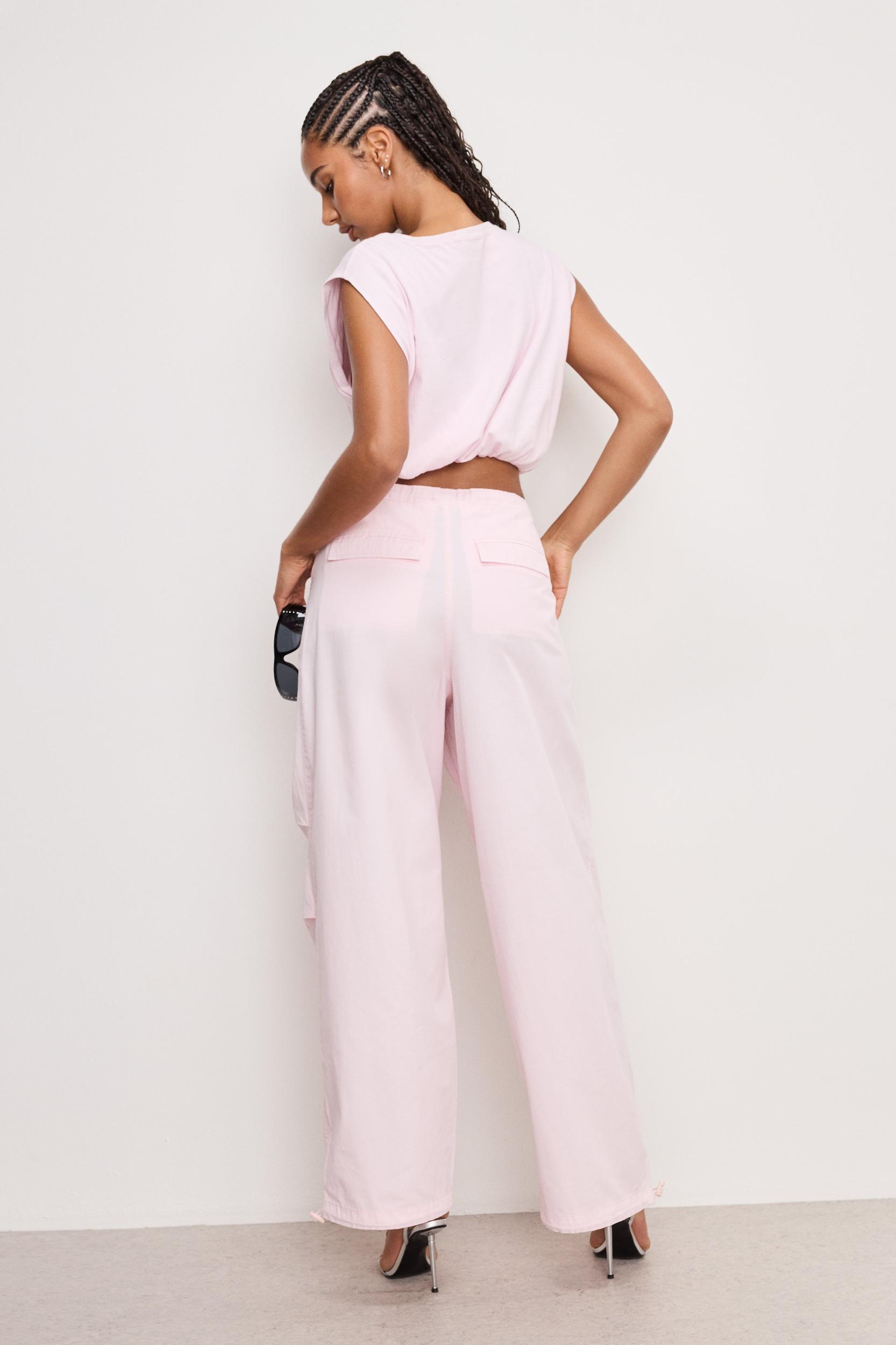 TWILL PARACHUTE PANTS | BUBBLEGUM005 Product Image