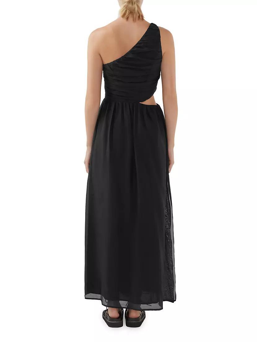 Iris Silk-Blend Ruched Maxi Dress Product Image