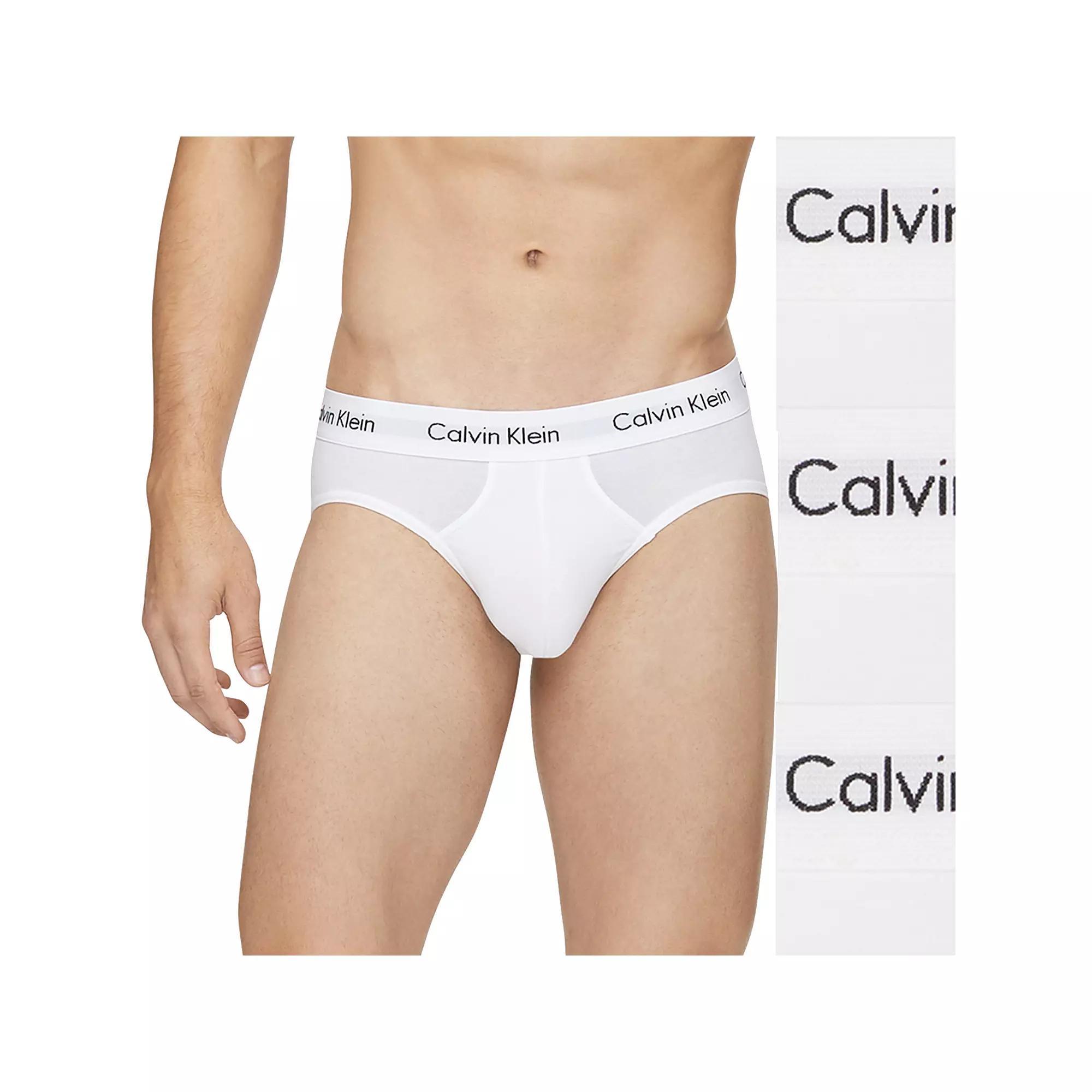 Men's Calvin Klein 3-pack Cotton Stretch Briefs, Size: Large, White Product Image