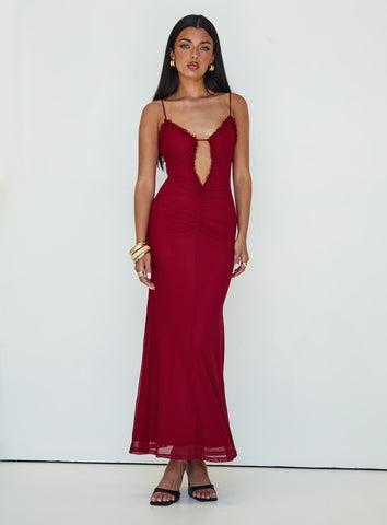 Capisce Maxi Dress Red Product Image