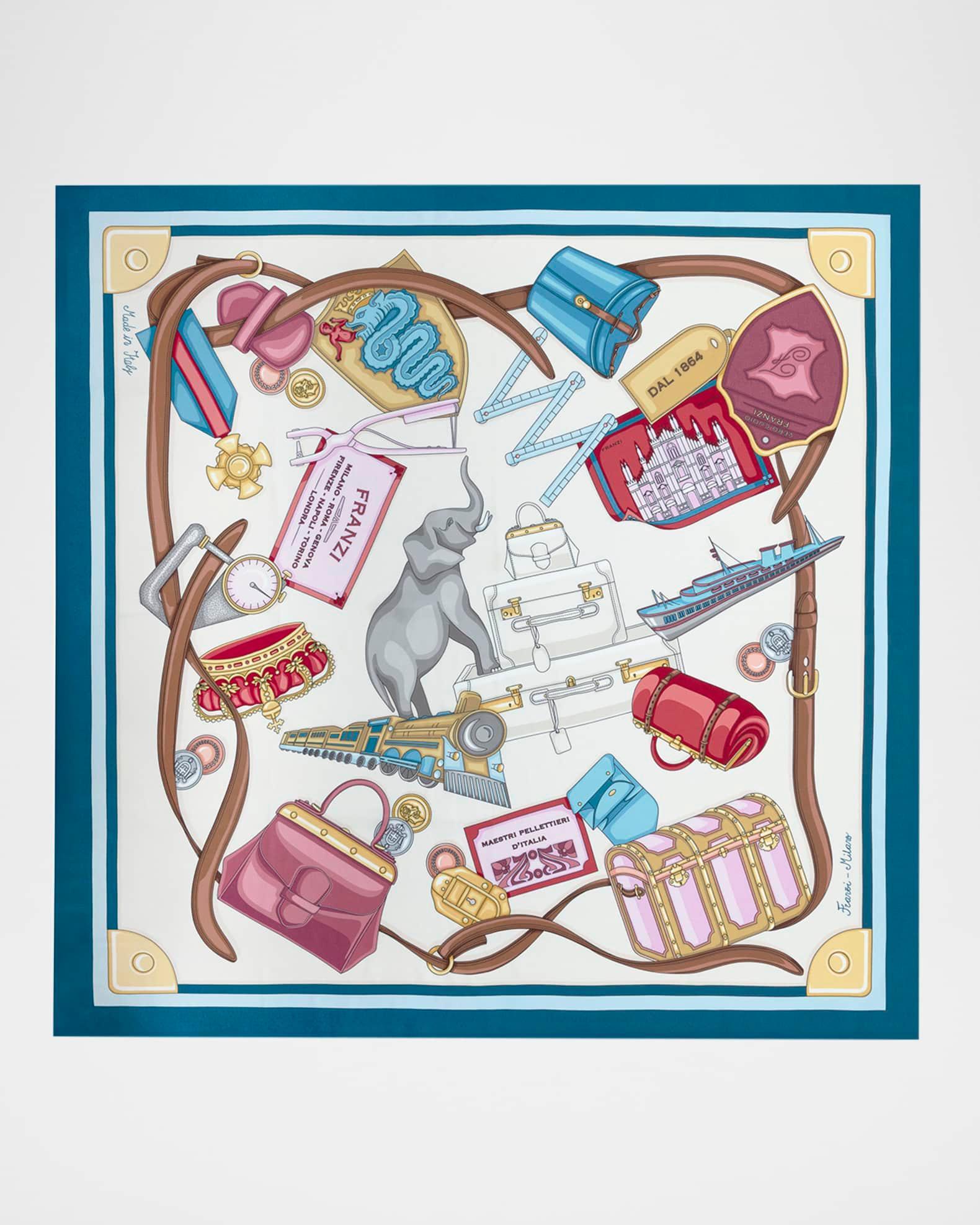 Printed Silk Twill Square Scarf Product Image